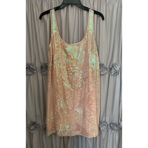 bebe Iridescent Sequin Tank dress